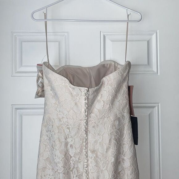 NWT BHLDN Whispers & Echoes Eastcote Strapless Bridal Wedding Gown Dress Size 8 - Picture 9 of 16